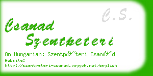 csanad szentpeteri business card
